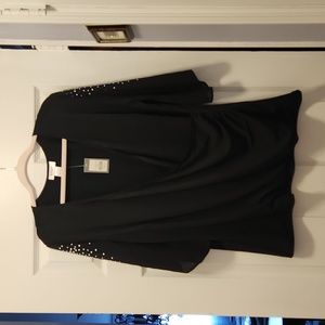 Avenue Studio embellished black dressy top